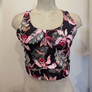 Lorna Jane Floral Sports Bra with Tropical Print Size XL Like New